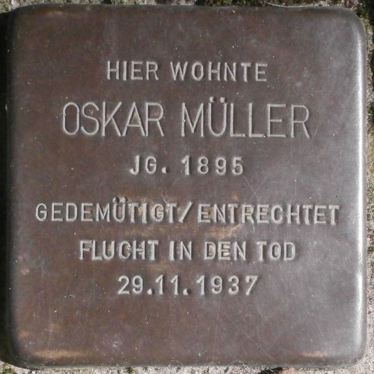 Stolperstein à la mémoire d’Oskar Müller
