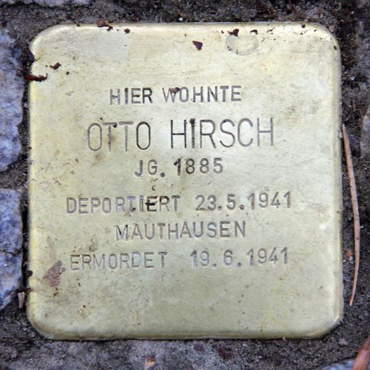 Stolperstein dedicated to Otto Hirsch