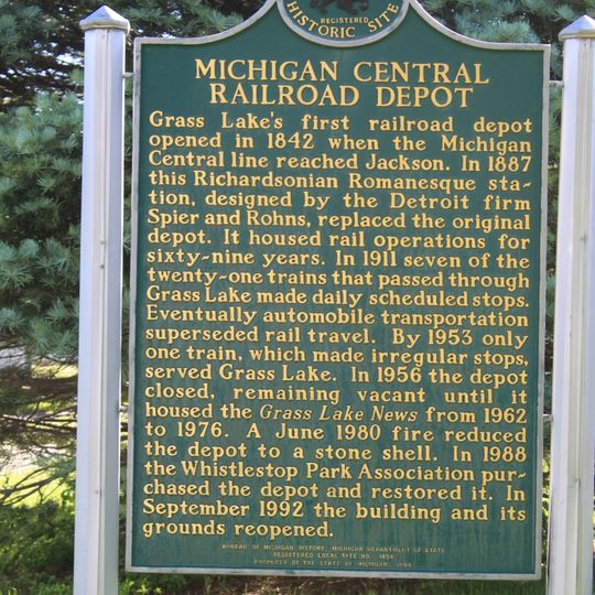 Michigan Central Railroad Depot Historical Marker