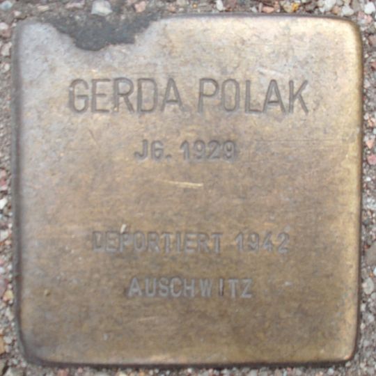Stolperstein dedicated to Gerda Polak