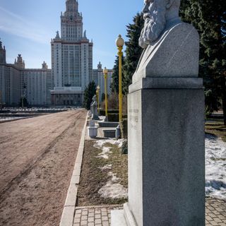 Alley of scientists in Moscow State University