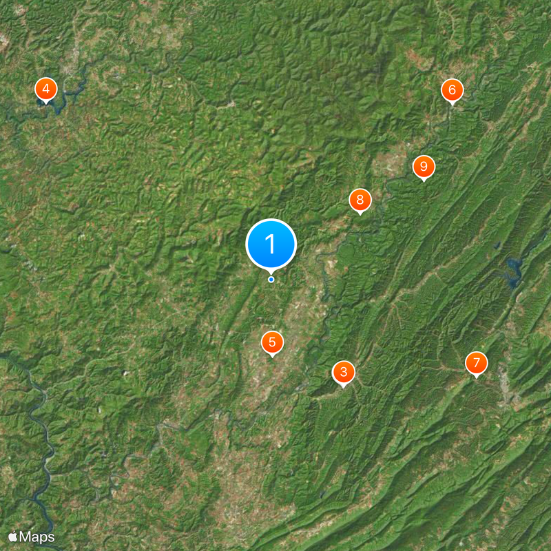 Greenbrier County Map