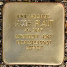 Stolperstein dedicated to Jacob Plaut