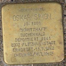 Stolperstein dedicated to Oskar Simon