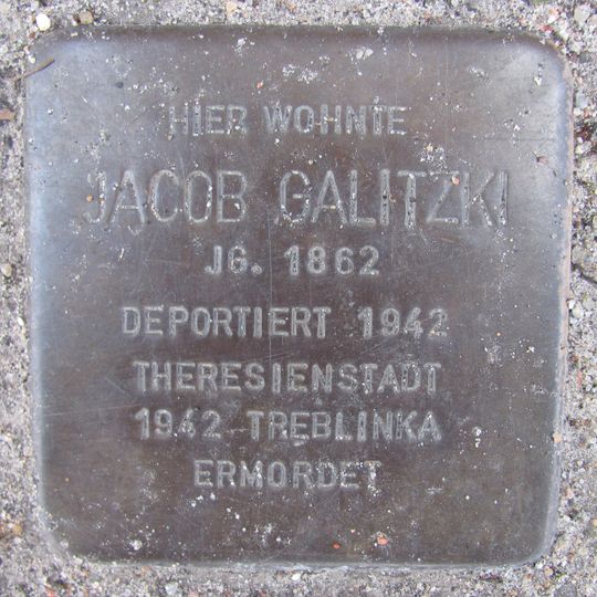 Stolperstein en memoria de Jacob Galitzki