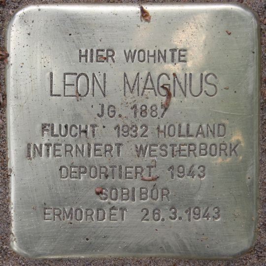 Stolperstein dedicated to Leon Magnus