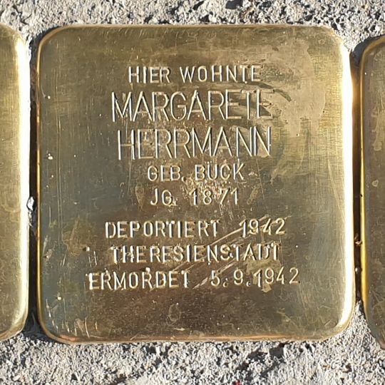 Stolperstein dedicated to Margarete Herrmann