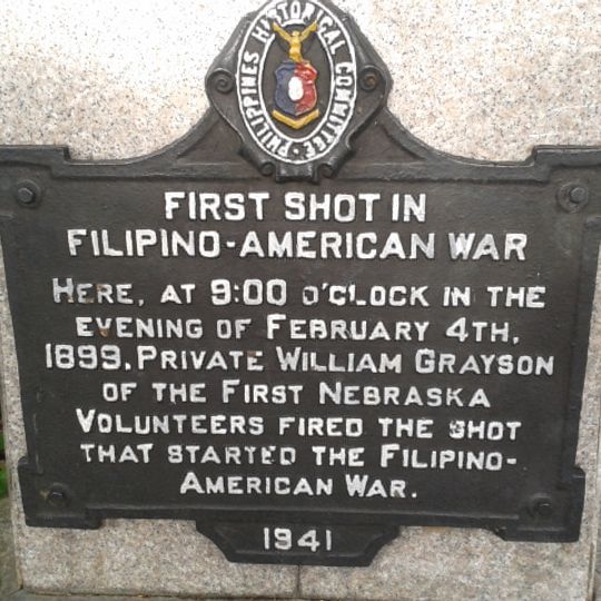 First Shot in Filipino–American War historical marker