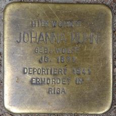 Stolperstein dedicated to Johanna Kuhn