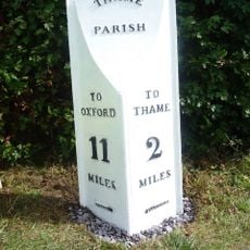 Milepost, Rycote Lane; N side of entrance to Oxfordshire Golf Club, Lobbersdown Hill