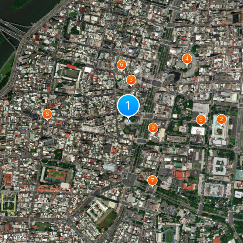 Taipei's Nishi Honganji Map