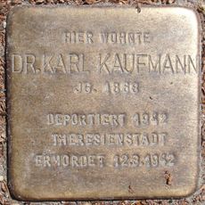 Stolperstein dedicated to Karl Kaufmann