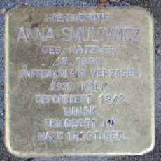 Stolperstein en memoria de Anna Smulowicz