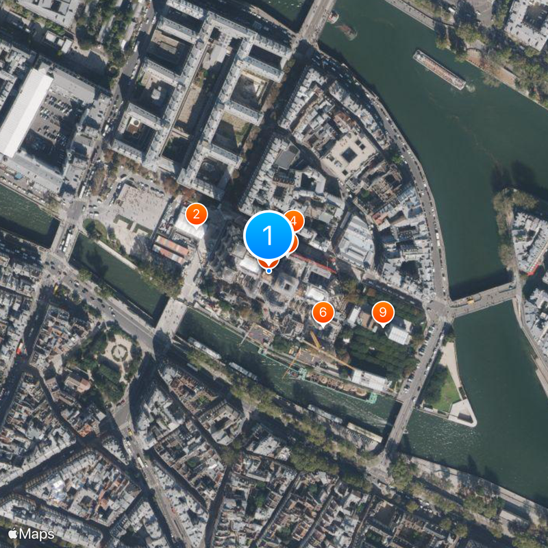 Notre-Dame van Parijs Kaart