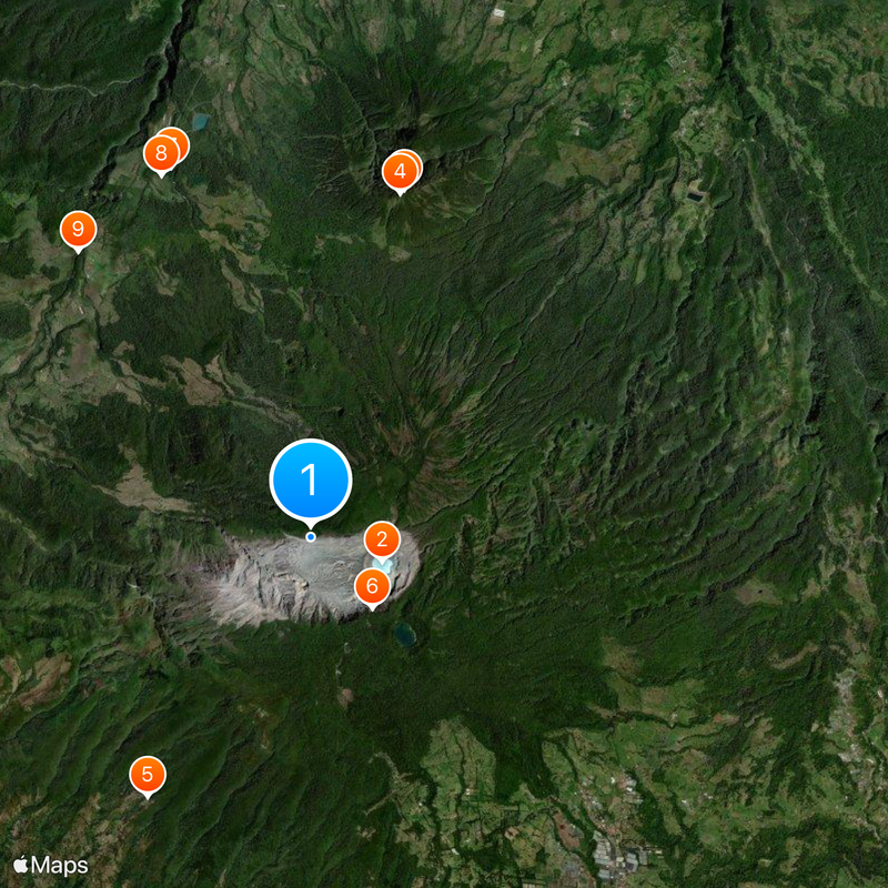 Poás Volcano National Park Mapa