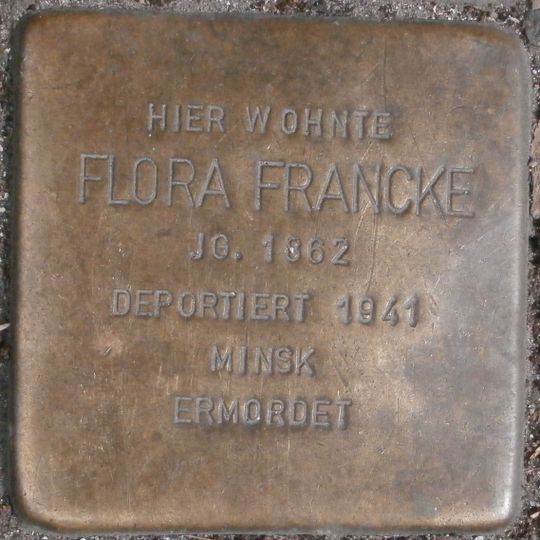Stolperstein en memoria de Flora Francke