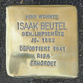 Stolperstein em memória de Isaak Beutel