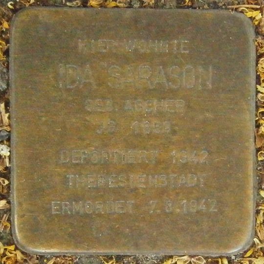 Stolperstein em memória de Ida Sarason
