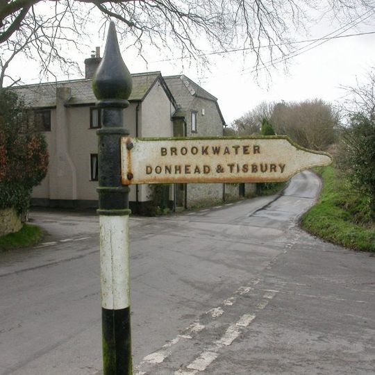 Guide Post At Cross Roads