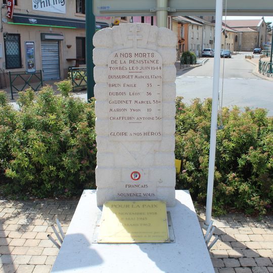War memorial of Resistance of Cormoranche-sur-Saône