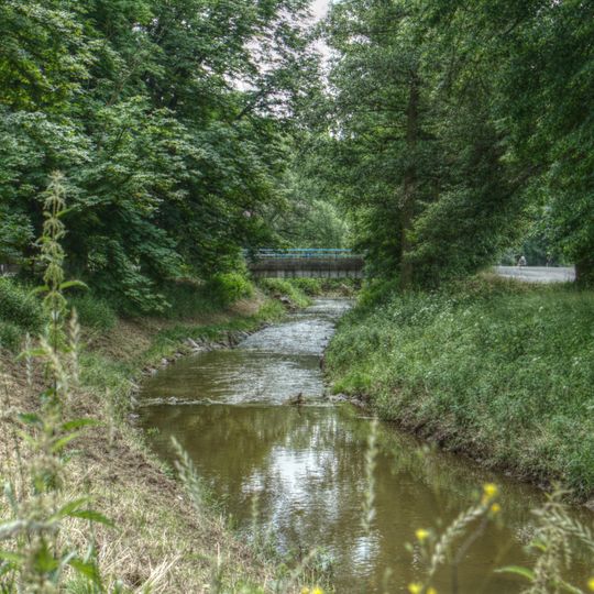 Bývalý most přes Rakovnický potok u čističky v Rakovníku