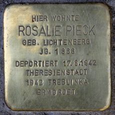 Stolperstein dedicated to Rosalie Pieck
