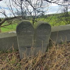 Boundary Stone At Crickle Bridge (That Part In Martons Both Civil Parish)