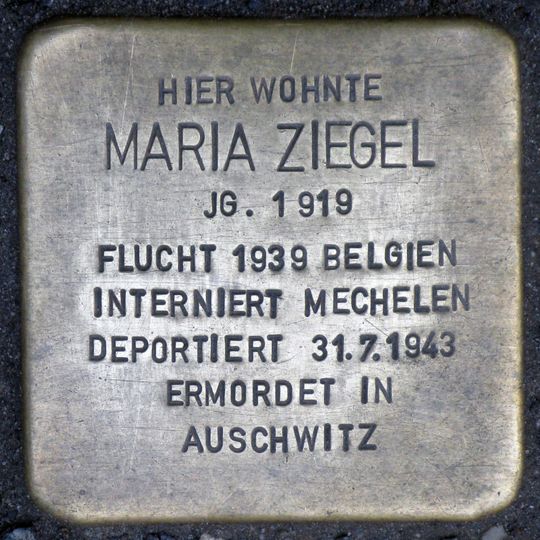 Stolperstein en memoria de Maria Ziegel
