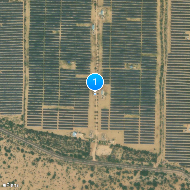 Bhadla solar park Map
