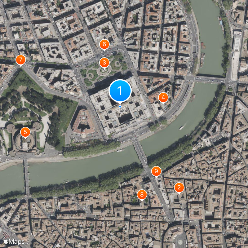 Palais de justice de Rome Carte