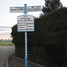 Historical fingerposts in Oberhaching