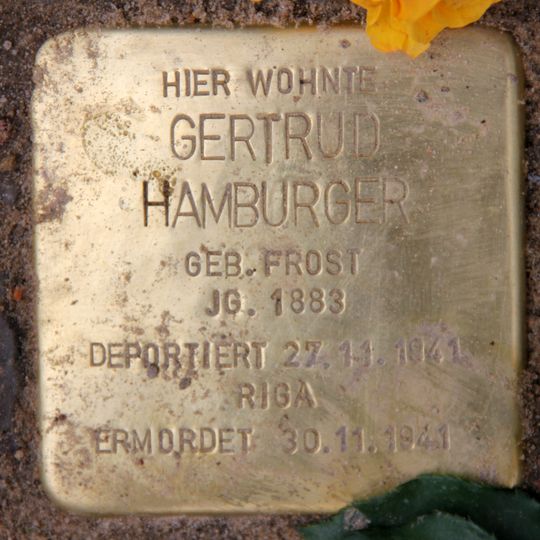 Stolperstein em memória de Gertrud Hamburger