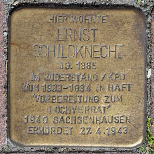 Stolperstein dedicated to Ernst Schildknecht