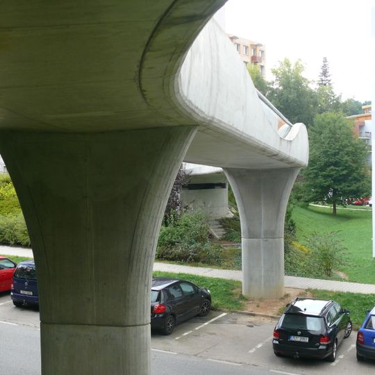 Footbridge over Pivovarská Street in Prachatice