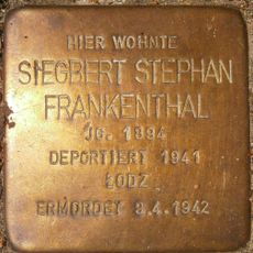 Stolperstein dedicated to Siegbert Stephan Frankenthal