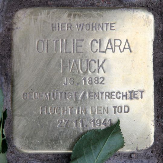 Stolperstein dedicated to Ottilie Clara Hauck