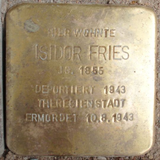Stolperstein für Isidor Fries