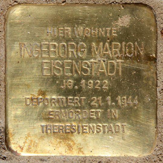 Stolperstein dedicated to Ingeborg Marion Eisenstädt