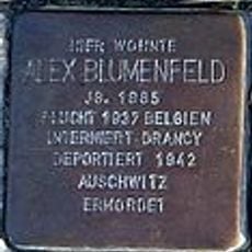 Stolperstein à la mémoire de Alex Blumenfeld