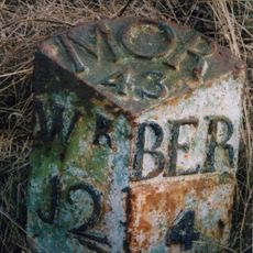 Milepost Circa 100 Yards North Of Nabhill