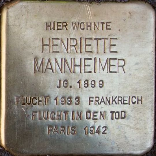 Stolperstein em memória de Henriette Mannheimer