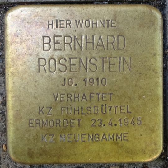 Stolperstein en memoria de Bernhard Rosenstein