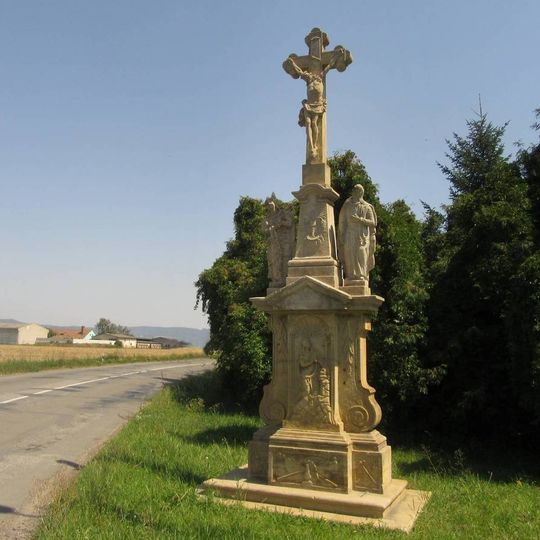 Kříž se sousoším Kalvárie na okraji Žerotína