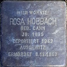 Stolperstein dedicated to Rosa Hobbach geb. Cahn