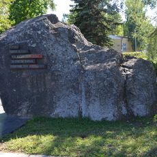 Memorial stone at Lenin Square, Petrozavodsk
