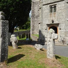 Churchyard cross and three wayside crosses in St Neot churchyard