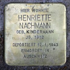 Stolperstein dedicated to Henriette Nachmann