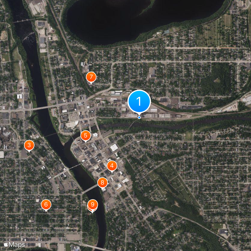 Eau Claire Mapa