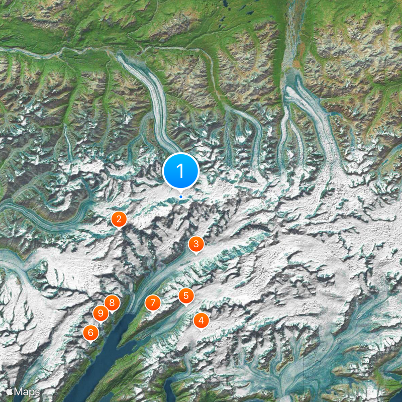 Chugach Mountains Map