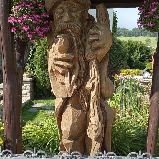 Rübezahl statue at Hotel Lesní dům